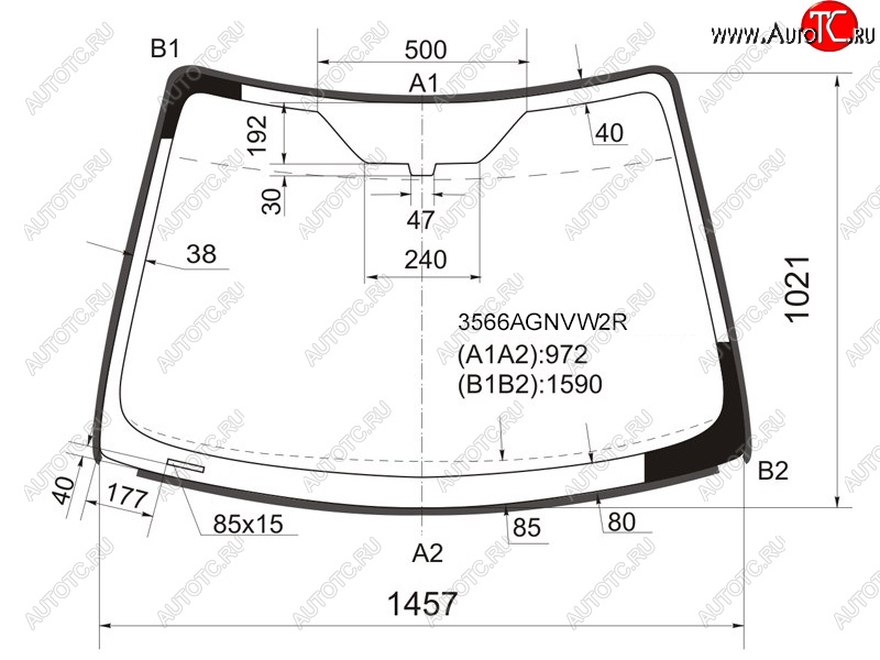 7 799 р. Стекло лобовое (Молдинг) Ford Focus 04-11  Focus RS 09-11  Focus ST 05-10 FUYAO 3566AGNVW2R  с доставкой в г. Вологда