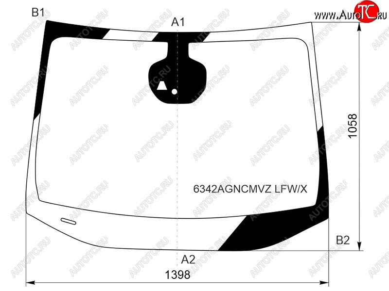 8 649 р. Стекло лобовое (Камера Датчик дождя) Opel Astra 15- XYG 6342AGNCMVZ LFW/X  с доставкой в г. Вологда