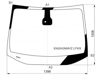 Стекло лобовое (Датчик дождя) Opel Astra 15- XYG 6342AGNMVZ LFW/X