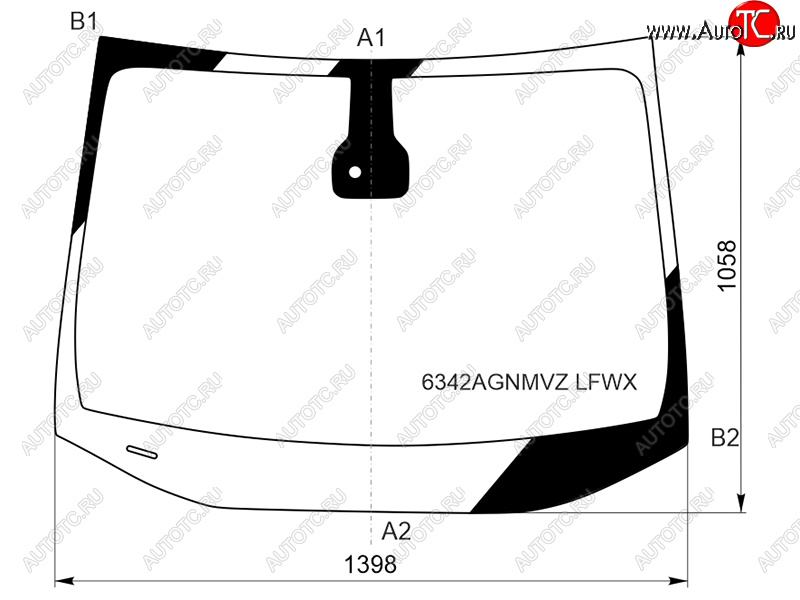 7 999 р. Стекло лобовое (Датчик дождя) Opel Astra 15- XYG 6342AGNMVZ LFW/X  с доставкой в г. Вологда