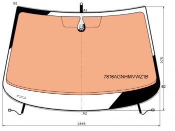 Стекло лобовое (Обогрев полный Датчик дождя Молдинг) Skoda Octavia 12-17 FUYAO 7816AGNHMVWZ1B