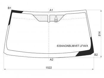 Стекло лобовое (Датчик дождя) Toyota Land Cruiser Prado (J150) 17-24 XYG 8394AGNBLMV6T LFW/X