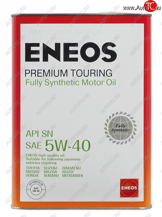 4 949 р. Масло моторное синтетическое ENEOS Premium Touring 5W-40 SN 4л ENEOS 8809478942162  с доставкой в г. Вологда