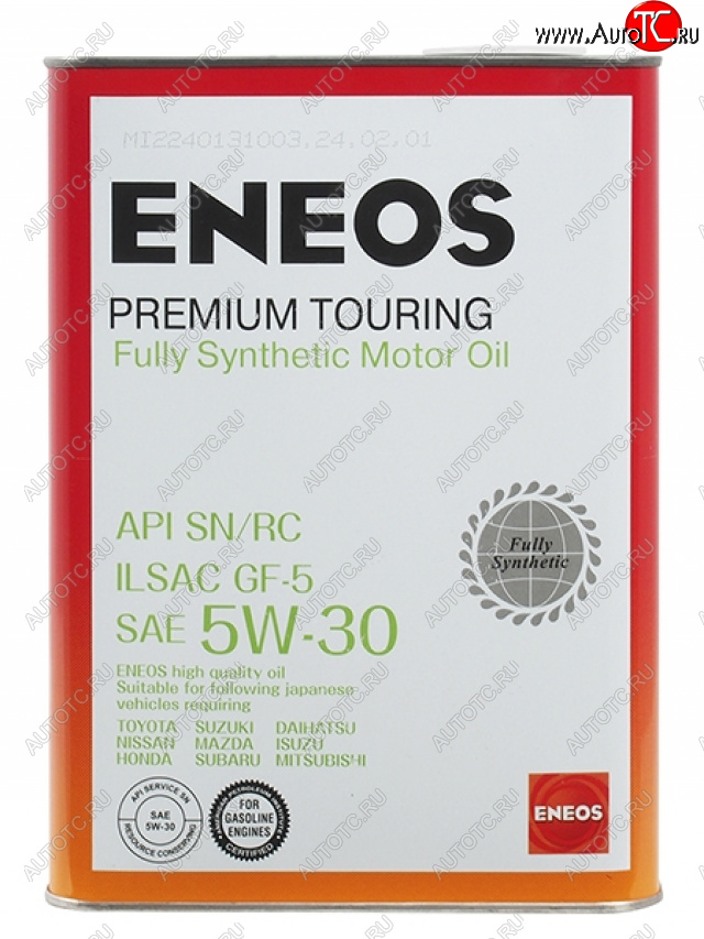 4 949 р. Масло моторное синтетическое ENEOS Premium Touring 5W-30 SN 4л ENEOS 8809478942216  с доставкой в г. Вологда