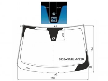 Стекло лобовое (Датчик дождя Молдинг) Volvo C30 06-13  S40 04-12  V50 03-12 FUYAO 8832AGNBLMVZ2R