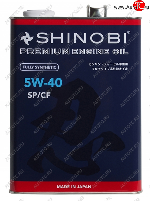 4 299 р. Масло моторное синтетическое SHINOBI SPCF 5W-40 4L SHINOBI SH0012  с доставкой в г. Вологда