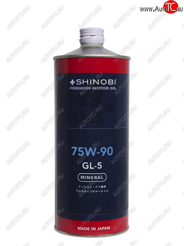 1 289 р. Масло трансмиссионное SHINOBI GL-5 75W-90 1L SHINOBI SH0027  с доставкой в г. Вологда