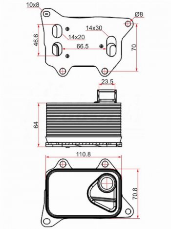 Радиатор масляный AUDI A1 10-A3 12-A4 07-A5 07-A6 11-A7 10-Q3 11-Q5 08-Q7 15-PORSCHE MACAN SAT ST-06L117021E