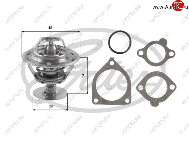 1 399 р. Термостат TOYOTA #A#E#S#C#Y1NTQG13QG15QG18QG16DE GATES TH39082G1  с доставкой в г. Вологда