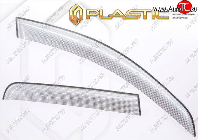 2 199 р. Дефлектор окон CA-Plastic  Toyota Yaris  XP90 (2006-2011) седан дорестайлинг, седан рестайлинг (Шелкография серебро)  с доставкой в г. Вологда