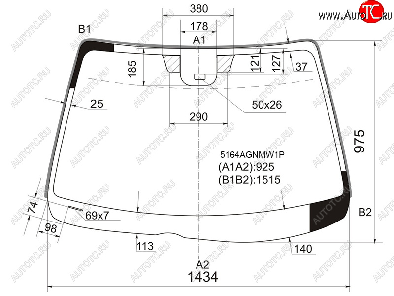 7 649 р. Стекло лобовое (Датчик дождя Молдинг) Mazda 6 02-08 FUYAO 5164AGNMW1P  с доставкой в г. Вологда