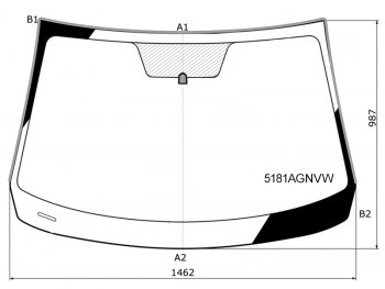 Стекло лобовое (Молдинг) Mazda 3 13-19  Axela 13-19 FUYAO 5181AGNVW