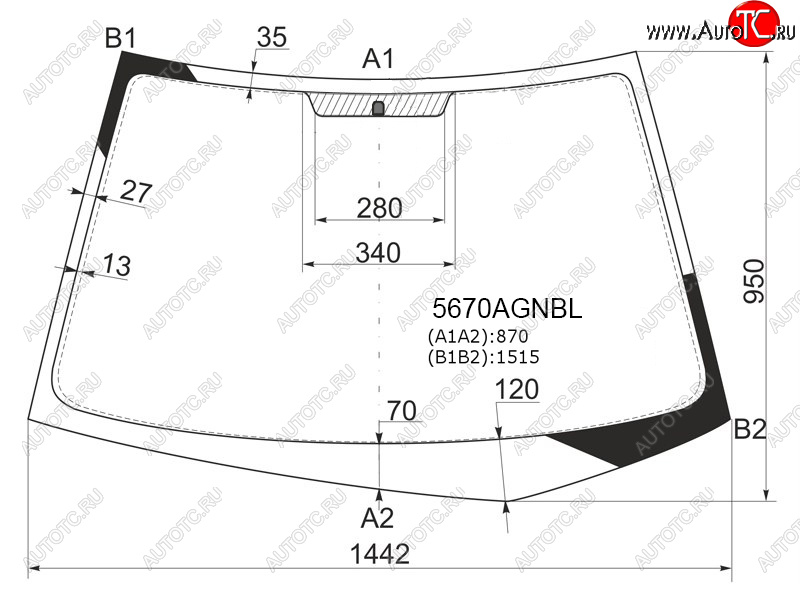 6 249 р. Стекло лобовое Mitsubishi Lancer 02-10  Lancer Evolution 01-08 FUYAO 5670AGNBL  с доставкой в г. Вологда