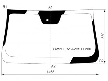 Стекло лобовое (Датчик дождя 4D PICK UP) Great Wall Poer 21- XYG GWPOER-19-VCS LFW/X