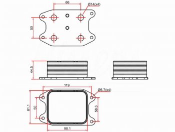 Радиатор масляный AUDI A1 10-A3 12-A4 15-A5 16-Q2 16-Q3 11-SKODA FABIA 14-OCTAVIA 13-RAPID 1 SAT ST-04E117021C