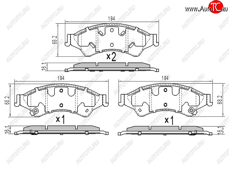 1 499 р. Колодки тормозные перед FL-FR SAT Ford Ranger SuperCab (2019-2023)  с доставкой в г. Вологда