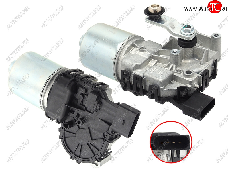 3 399 р. Мотор трапеции стеклоочистителя SKODA RAPID 13-2020-FABIA 15-VW POLO20-SEAT TOLEDO 13-19 SAT ST-299-0013  с доставкой в г. Вологда