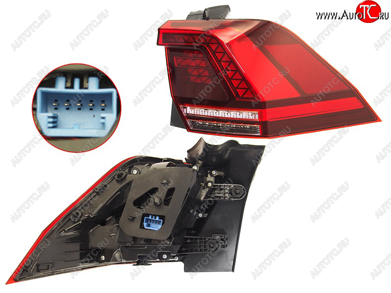 10 599 р. Фонарь задний правый (LED) SAT Volkswagen Tiguan Mk2 дорестайлинг (2016-2020)  с доставкой в г. Вологда