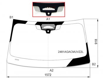Стекло лобовое (Три камеры Датчик дождя Проекция Молдинг) BMW 7-Series 19-23 FUYAO 2481AGACMUVZ2L