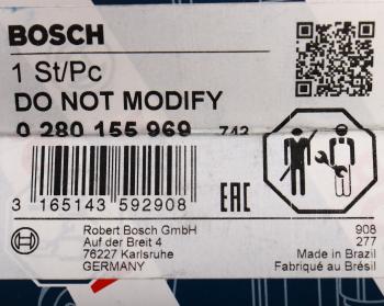 3 499 р. Форсунка BMW 3 (E30) топливная BOSCH BOSCH 0280155969 BOSCH 0280155969  с доставкой в г. Вологда. Увеличить фотографию 6