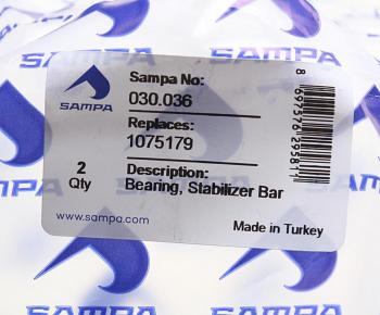 439 р. Втулка стабилизатора VOLVO FH12,FH16,FM10,FM12,NH12 переднего центральная SAMPA SAMPA 030.036  с доставкой в г. Вологда. Увеличить фотографию 2