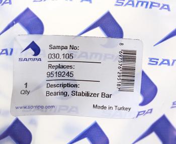 869 р. Втулка стабилизатора VOLVO FH переднегозаднего (57.5x10088x95мм) SAMPA SAMPA 030.105  с доставкой в г. Вологда. Увеличить фотографию 2
