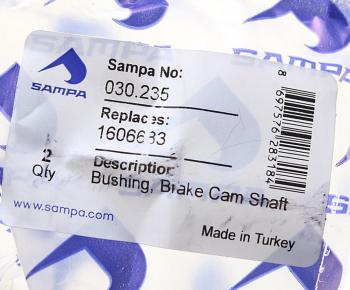 110 р. Втулка VOLVO F12 вала тормозного (30x44x49) SAMPA SAMPA 030.235  с доставкой в г. Вологда. Увеличить фотографию 3