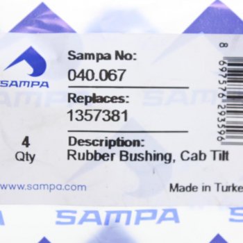 18 р. Втулка SCANIA цилиндра подъема кабины (27x40x13) SAMPA SAMPA 040.067  с доставкой в г. Вологда. Увеличить фотографию 2