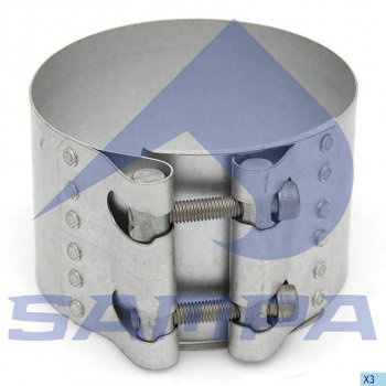 Хомут глушителя SCANIA (d=114.3) SAMPA SAMPA 040.455
