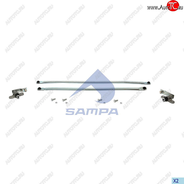 2 749 р. Тяга SCANIA 4 series трапеции стеклоочистителя комплект (2шарнира,2тяги) SAMPA SAMPA 040.842  с доставкой в г. Вологда