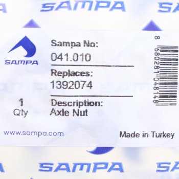 739 р. Гайка SCANIA ступицы задней левая (M82x2) SAMPA SAMPA 041.010  с доставкой в г. Вологда. Увеличить фотографию 3