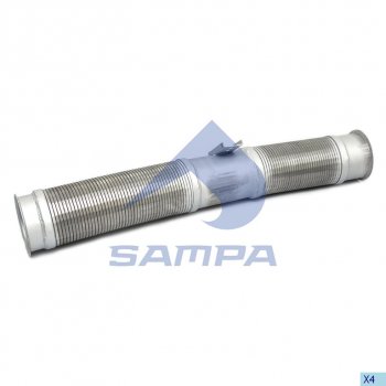 Труба глушителя SCANIA 4 series передняя (с гофрой) SAMPA SAMPA 041.038
