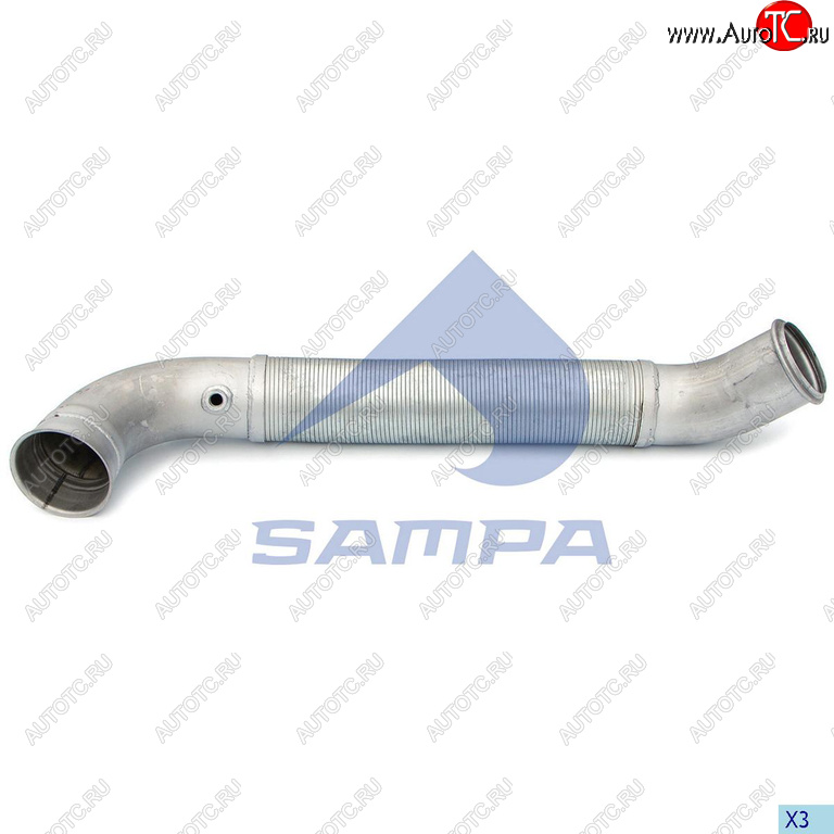 6 349 р. Труба промежуточная глушителя SCANIA с гофрой SAMPA SAMPA 041.376  с доставкой в г. Вологда