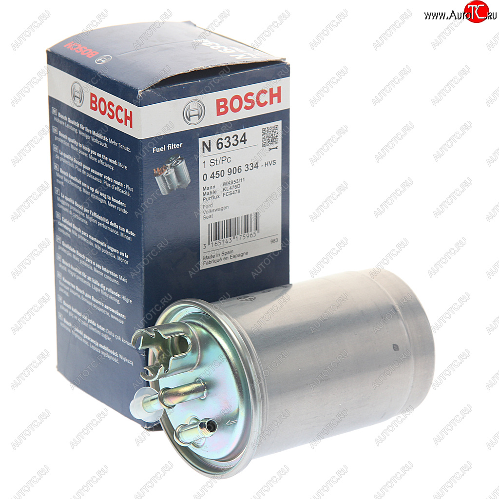 2 149 р. Фильтр топливный FORD Galaxy (95-06) VW Sharan (95-10) BOSCH BOSCH 0450906334  с доставкой в г. Вологда