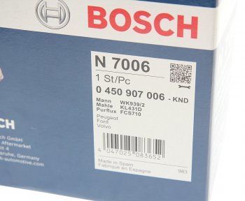 2 299 р. Фильтр топливный PEUGEOT Partner CITROEN Berlingo BOSCH BOSCH 0450907006  с доставкой в г. Вологда. Увеличить фотографию 5