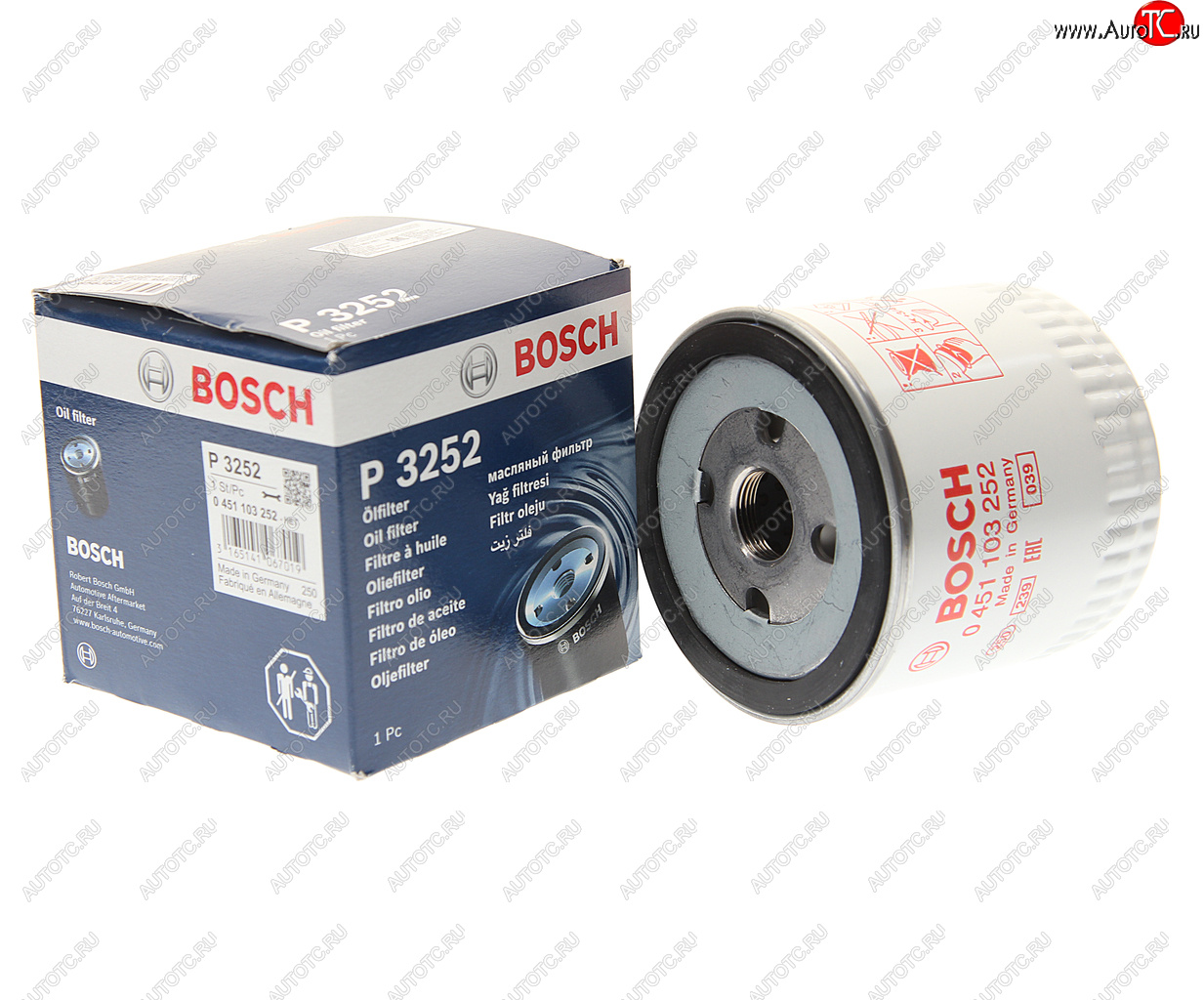 759 р. Фильтр масляный FORD Focus (98-04),Transit (83-) (DTDI) BOSCH BOSCH 0451103252  с доставкой в г. Вологда