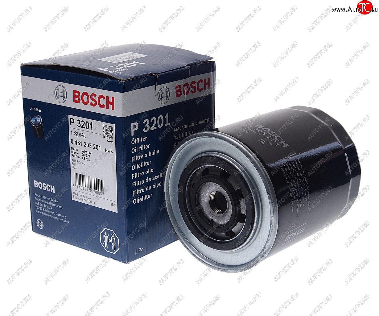 1 179 р. Фильтр масляный PEUGEOT Boxer CITROEN Jumper FIAT Ducato (94-) (2.8) BOSCH BOSCH 0451203201  с доставкой в г. Вологда