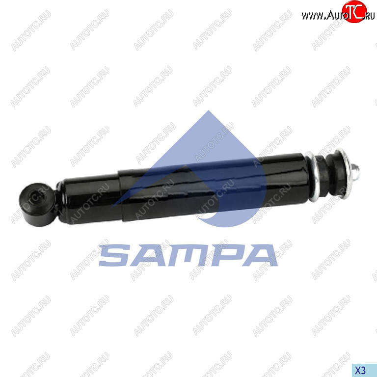 4 099 р. Амортизатор DAF CF85,95XF,XF95,105 передний (387637 16x69 20x50 IO) SAMPA SAMPA 050.214-01  с доставкой в г. Вологда