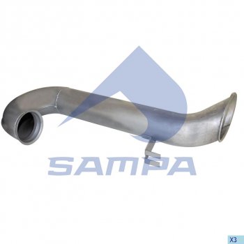Труба выхлопная глушителя DAF SAMPA SAMPA 050.435