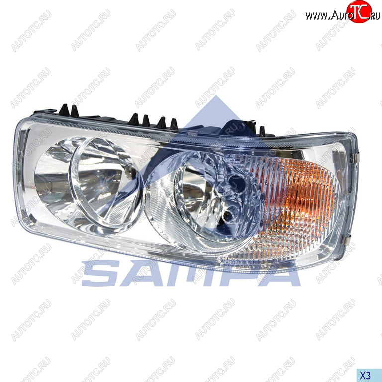 6 549 р. Фара DAF CF,XF65,75,85,95,105 левая SAMPA SAMPA 051.088  с доставкой в г. Вологда