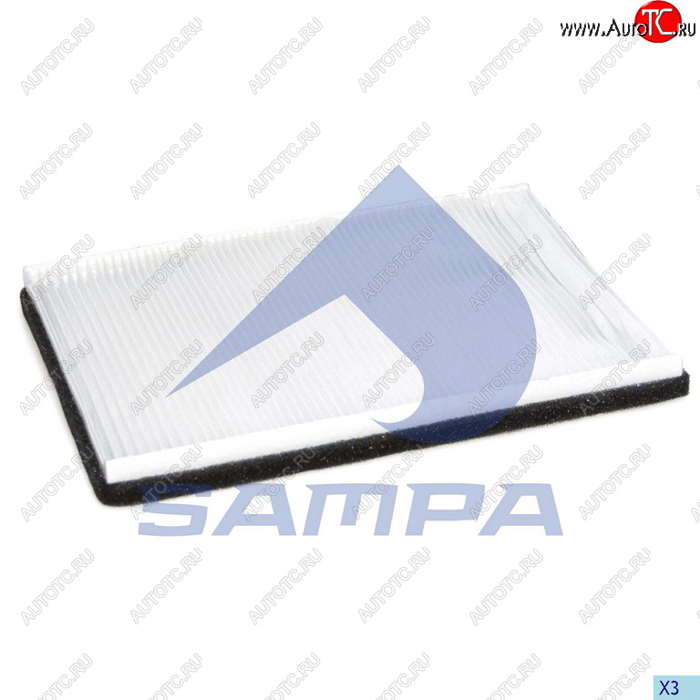 549 р. Фильтр воздушный салона DAF 95,95XF (312х225х25мм) SAMPA SAMPA 051.173-01  с доставкой в г. Вологда