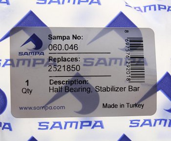 539 р. Втулка стабилизатора IVECO заднего (половинка) SAMPA SAMPA 060.046  с доставкой в г. Вологда. Увеличить фотографию 3
