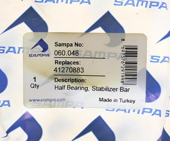 539 р. Втулка стабилизатора IVECO Trakker,Stralis заднего (центр) полувкладыш SAMPA SAMPA 060.048  с доставкой в г. Вологда. Увеличить фотографию 3