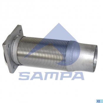 Гофра IVECO EuroTech выхлопной системы с фланцем (100х325мм) SAMPA SAMPA 060.233