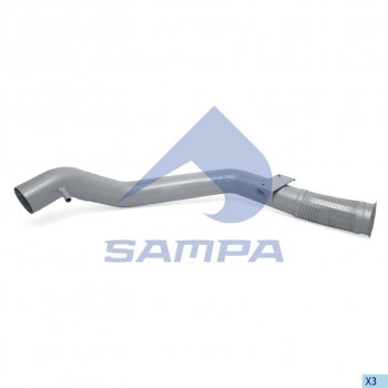 Труба приемная глушителя IVECO Stralis с гофрой SAMPA SAMPA 060.409