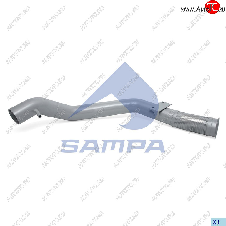 10 349 р. Труба приемная глушителя IVECO Stralis с гофрой SAMPA SAMPA 060.409  с доставкой в г. Вологда