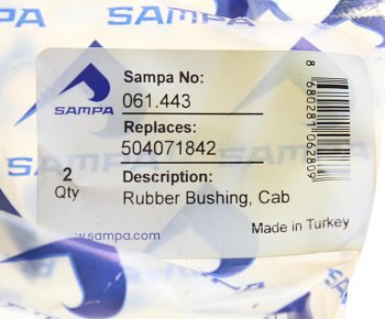 251 р. Втулка IVECO Trakker подвески кабины SAMPA SAMPA 061.443  с доставкой в г. Вологда. Увеличить фотографию 3