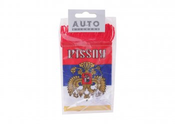 Вымпел РОССИЯ с красной бахромой (8х12см) на присоске AUTOSTICKERS 06217к