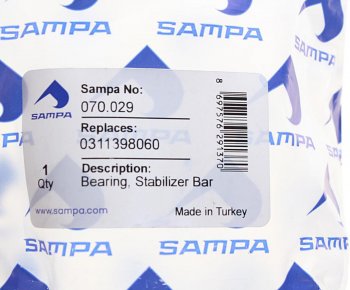 999 р. Втулка стабилизатора BPW переднего (50х70х94мм) SAMPA SAMPA 070.029  с доставкой в г. Вологда. Увеличить фотографию 3