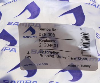 20 р. Втулка ROR вала тормозного (38x48x52x22) SAMPA SAMPA 075.008  с доставкой в г. Вологда. Увеличить фотографию 3